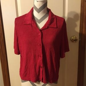 TEDDI | red shirt sleeve shorty jacket Sz 16